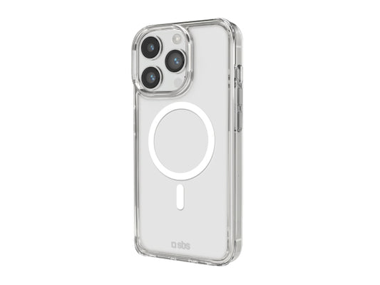 Kaufuniversum - SBS Transparente steife Hülle, kompatibel mit MagSafe-Ladefunktion für iPhone 14 Pro