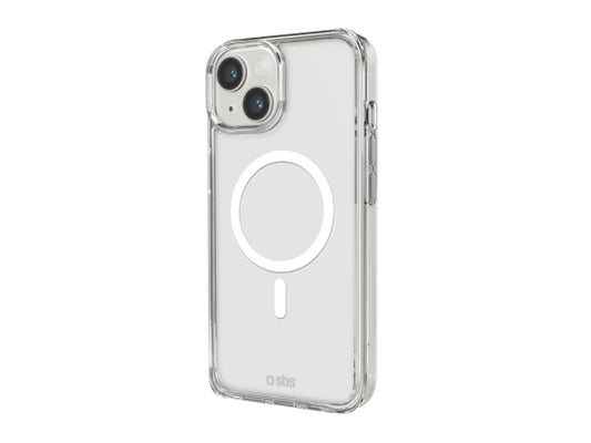 Kaufuniversum - SBS Transparente steife Hülle, kompatibel mit MagSafe-Ladefunktion für iPhone 14/13