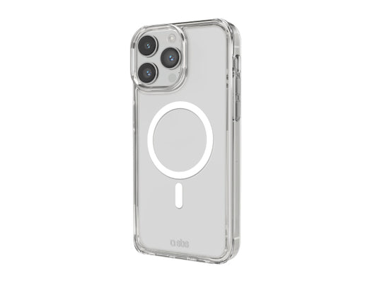 Kaufuniversum - SBS Transparente steife Hülle, kompatibel mit MagSafe-Ladefunktion für iPhone 14 Pro Max