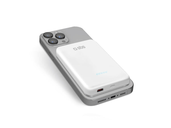 Kaufuniversum - SBS 5000-mAh-Powerbank mit kabelloser, magnetischer Aufladung