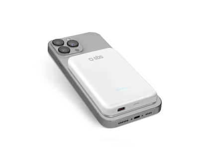 SBS 5000-mAh-Powerbank mit kabelloser, magnetischer Aufladung