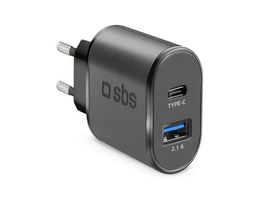 Kaufuniversum - SBS Ladegerät für die Reise, USB - Typ C mit Schnellladefunktion