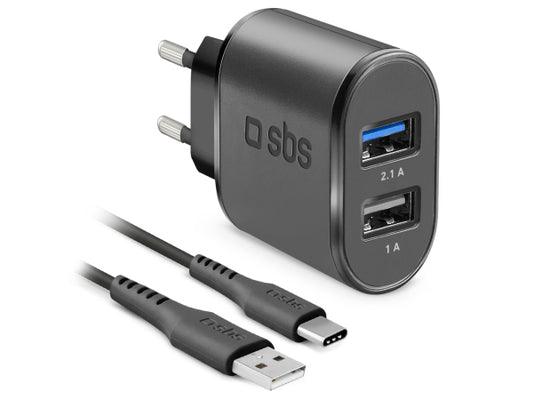 Kaufuniversum - SBS USB-Reiseladeset mit Type-C-Kabel