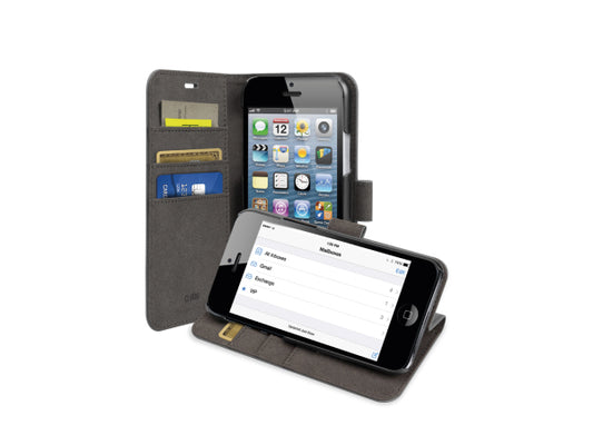 Kaufuniversum - SBS Book Case Wallet für iPhone SE/5S/5 mit Standfunktion