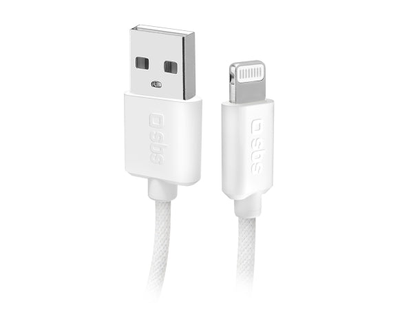 Kaufuniversum - SBS USB-A – Lightning-Textilkabel mit Kabelhalter, 1,5 Meter