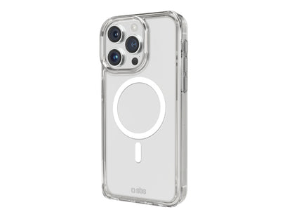SBS Transparente steife Hülle, kompatibel mit MagSafe-Ladefunktion für iPhone 15 Pro