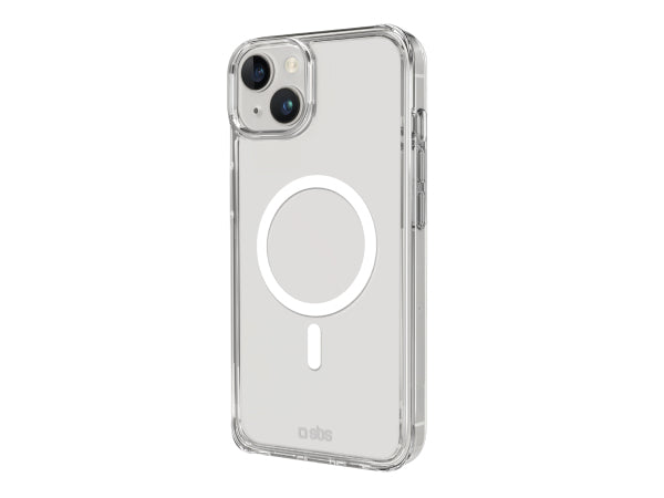 Kaufuniversum - SBS Transparente steife Hülle, kompatibel mit MagSafe-Ladefunktion für iPhone 15 Plus/14 Plus