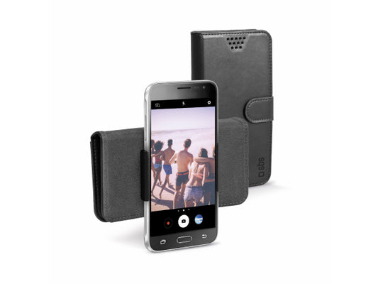 Kaufuniversum - SBS Aufklappbares Universal-Cover für Smartphones mit bis zu 4,5 Zoll Displays
