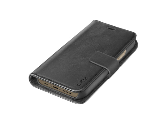 Kaufuniversum - SBS Klapphülle aus echtem Leder für iPhone 14 Pro Max