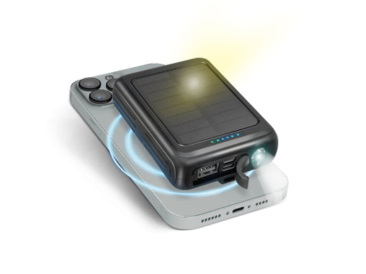 Kaufuniversum - SBS Solar-Powerbank 5000 mAh mit kabelloser Aufladung
