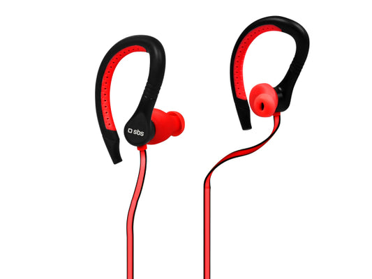 Kaufuniversum - SBS Kopfhörer mit Kabel Stereo In-Ear Runway Flat Sport,  3,5 mm-Klinkenstecker mit Mikrofon und Antworttaste