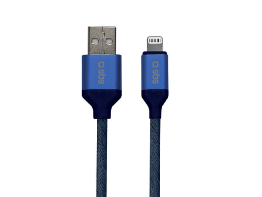 Kaufuniversum - SBS USB-Ladekabel 2.0 - Lightning, Finish: Jeans