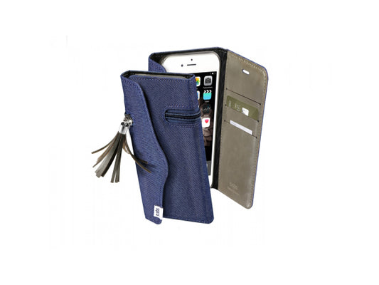 Kaufuniversum - SBS Schutzhülle Denim in Jeans im BOOK-Stil für iPhone 6/6S