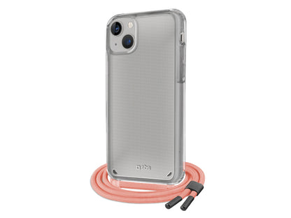 SBS Transparente Hülle mit farbigem Umhängeband für das iPhone 14