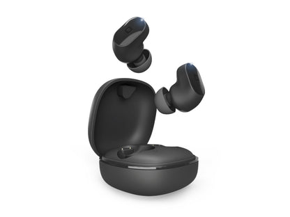 SBS Ohrhörer TWS Water resistant IPX4 mit Touch-Bedienung, Ladeetui, Sprachassistenzfunktion, Kabel und Gummistöpsel im Lieferumfang enthalten