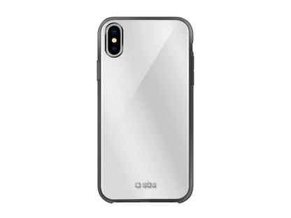 SBS Cover aus Aluminium und Hartglas für iPhone XS / X