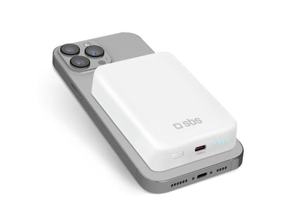 SBS Kabellose magnetische 10&nbsp;000-mAh-Powerbank, kompatibel mit iPhone für MagSafe-Aufladung