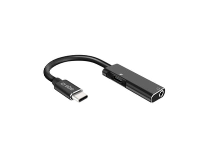 SBS USB-C-Stecker auf Klinkenbuchse 3,5 mm mit USB-C-Ladeanschluss