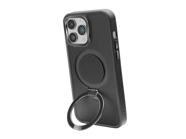 Kaufuniversum - SBS MagSafe-kompatible Ladehülle mit Metallverarbeitung und Ring mit Standfunktion für iPhone 14 Pro Max