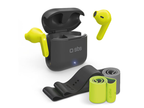 Kaufuniversum - SBS Kit mit drahtlosen TWS-Ohrhörern und elastischen Fitnessbändern