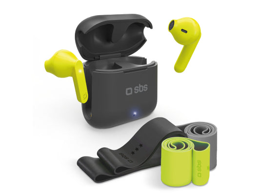 Kaufuniversum - SBS Kit mit drahtlosen TWS-Ohrhörern und elastischen Fitnessbändern
