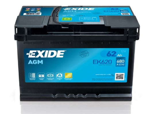 Kaufuniversum - Exide Start-Stop AGM 12V/62Ah/680A LxBxH 242x175x190mm/B13/S:0