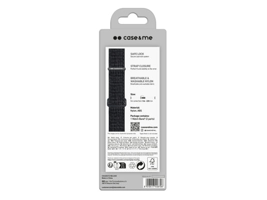 CASEME Uhrenarmband für Apple Watch 42/44/45 mm mit Klettverschluss