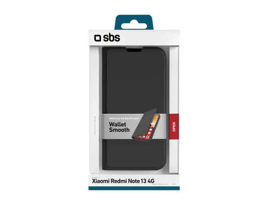 SBS Bookcase Wallet Lite-Hülle für Xiaomi Redmi Note 13 4G