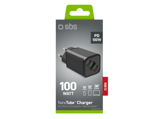 SBS GaN-Ladegerät 100 Watt mit Power Delivery (PD)
