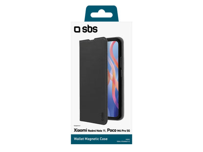 SBS Bookcase Wallet Lite-Hülle für Xiaomi Redmi Note 11/Poco M4 Pro 5G