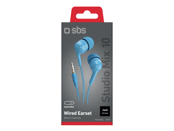 Kaufuniversum - SBS Kopfhörer mit Kabel, Stereo In-Ear Studio Mix 10, 3,5 mm Klinkenstecker mit Mikrofon und Taste zur Gesprächsannahme/ -beendigung