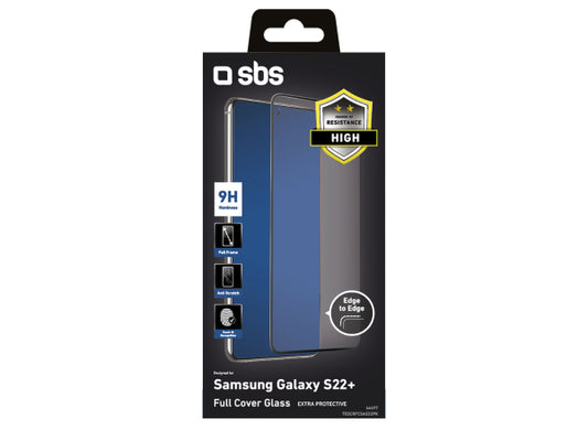 SBS Glas Displayschutz Full Cover für Samsung Galaxy S22+/S23+