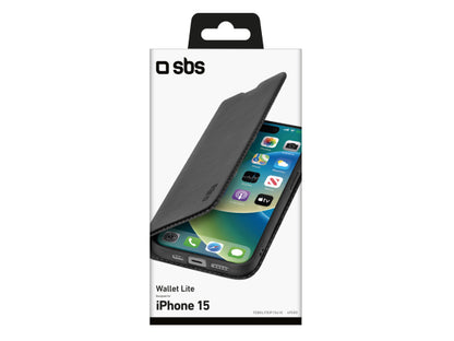 SBS Bookcase Wallet Lite-Hülle für iPhone 15