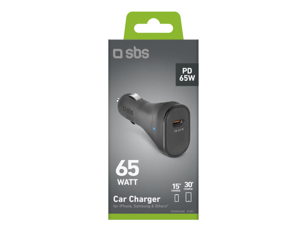 Kaufuniversum - SBS Ladegerät fürs Auto – 65 Watt ultraschnelles Laden mit Power Delivery
