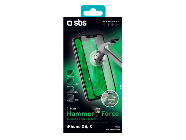 Kaufuniversum - SBS Glas Displayschutz 4D Full Glass für iPhone XS/X
