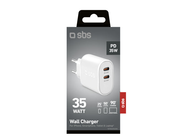 Kaufuniversum - SBS 35 W Power Delivery-Wandladegerät mit zwei USB-C-Ausgängen