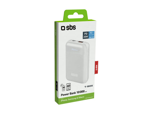 SBS Powerbank Power Delivery 20W bei 10.000 mAh, matt gerändelt