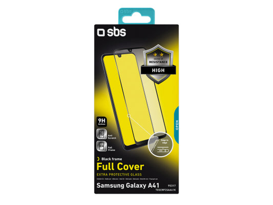 SBS Glas Displayschutz Full Cover für Samsung Galaxy A41