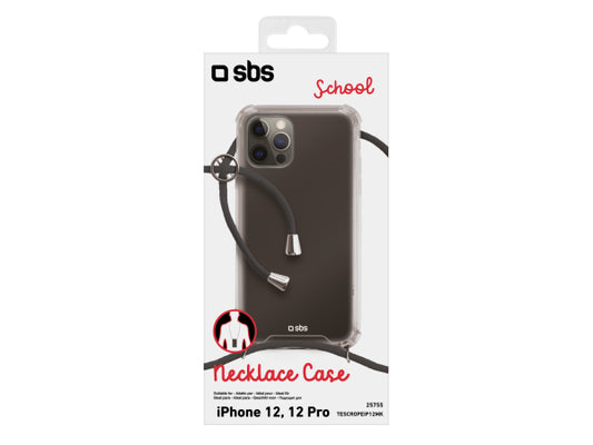 SBS Cover „School“ mit Umhängeband für iPhone 12/12 Pro