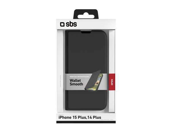 Kaufuniversum - SBS Bookcase Wallet Lite-Hülle für iPhone 15 Plus/14 Plus