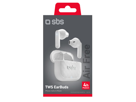 SBS Air Free - TWS-Kopfhörer mit 250-mAh-Ladestation