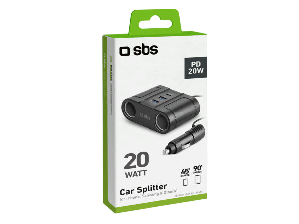 Kaufuniversum - SBS 100-W-Auto-Splitter zum schnellen Aufladen von bis zu 5 Geräten
