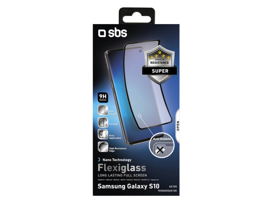 SBS Full Screen Protector Flexiglass für Samsung Galaxy S10