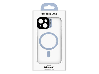 CASEME MagColor Case – transparente Hülle, kompatibel mit MagSafe-Aufladung für iPhone 15