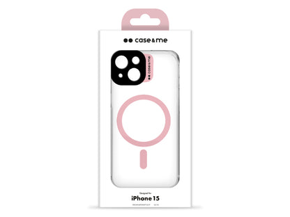 CASEME MagColor Case – transparente Hülle, kompatibel mit MagSafe-Aufladung für iPhone 15