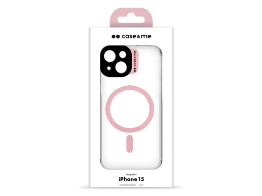 CASEME MagColor Case – transparente Hülle, kompatibel mit MagSafe-Aufladung für iPhone 15