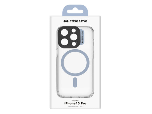 CASEME Transparente Hülle, kompatibel mit MagSafe-Aufladung für iPhone 15 Pro