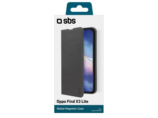 SBS Bookcase Wallet Lite-Hülle für Oppo Find X3 Lite