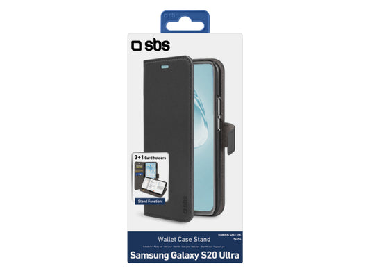 SBS Book Case Wallet für Samsung Galaxy S20 Ultra mit Standfunktion