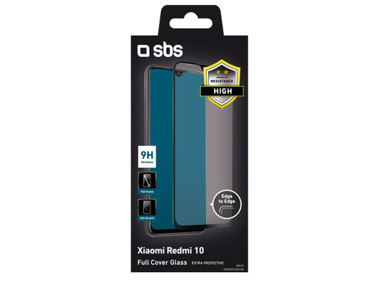 SBS Glas Displayschutz Full Cover für Xiaomi Redmi 10 4G/10 2022